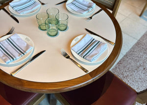 Bistro Serviette - Waldgrün gestreift