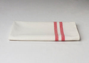 Doppelstreifen-Serviette - Rot