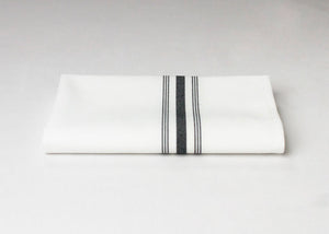 Bistro Serviette - Schwarz gestreift
