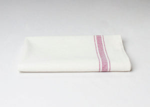 Baumwoll-Bistro-Serviette - Rot gestreift