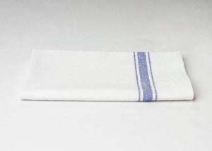 Baumwoll-Bistro-Serviette - Blau gestreift
